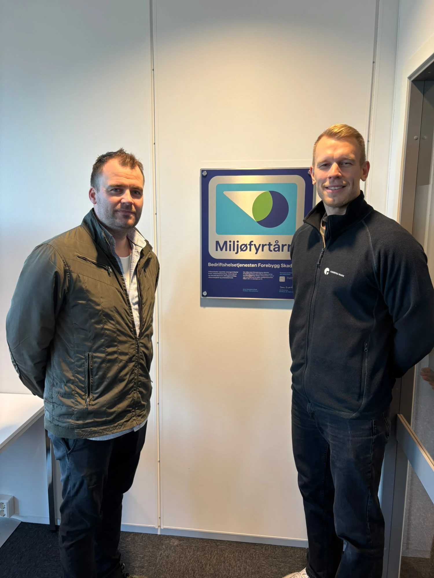 Arild Tveit, daglig leder og eier av ProModul, og Anders Larsen, daglig leder i Forebygg Skade.